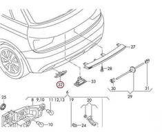 VAG AUDI A1 2015-2018 Galinis bamperis dešinysis O/S žibinto atšvaitas originalus 8XA945106