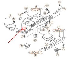 VAG AUDI A1 8X Pirštinių skyriaus vyrių kaištis originalus 8E088080802