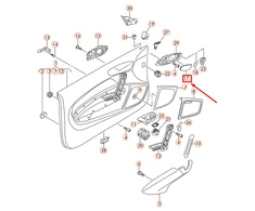 VAG AUDI A1 8X priekinių kairės pusės durelių garsiakalbio apdaila originali 8X00354234PK