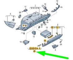 VAG Audi A1 MK1 Pirštinės skyrius Įvairių dalių rinkinys 8X0898035 NAUJAS ORIGINALUS