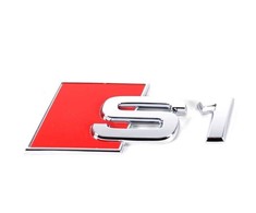 VAG AUDI A1 S1 2015-2018 Galinė bagažinės dalis S1 chromuotas ženkliukas su emblema 8X08537352ZZ originalus