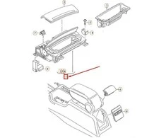 VAG AUDI A3 8P Priekinis peleninės korpusas 8P08579514PK NAUJAS ORIGINALUS
