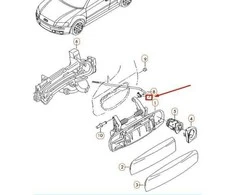 VAG AUDI A3 8P priekinių durų rankenos valdymo strypo spaustukas originalus 89383982
