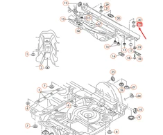 VAG Audi A3 8P TT 8N pakėlimo taškas originalus 8N0804583