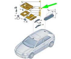 VAG AUDI A3 8P Vidaus Lubų Apšvietimo Lempa 8P0947135D6PS NAUJA ORIGINALI