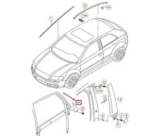 VAG AUDI A3 8P1 Galinis Kairysis Išorinis Kampinis Apdailos Elementas 8P4853273CY9B NAUJAS ORIGINALUS