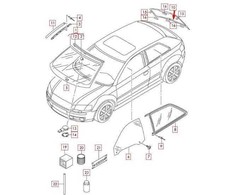 VAG Audi A3 8PA Galinis Stiklas 8P4845501CNVB 8P4845501C NVB NAUJAS ORIGINALUS 2013