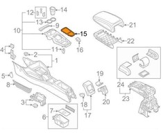 VAG AUDI A3 8V centrinės konsolės apvado apdaila chromuota originali 8V0864260A3Q7