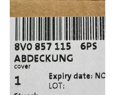 VAG AUDI A3 8V Greičio matuoklio dangtelio apdaila 8V08571156PS 2013 Naujas originalus