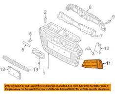 VAG AUDI A3 8V priekinės kairės pusės grotelės originalios 8V58076719B9