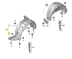 VAG AUDI A3 8V priekinio kairiojo rato korpuso įdėklas originalus 8V5821171B