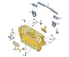 VAG AUDI A3 8V Priekinis Bamperis Radiatoriaus Grotelės 8V5853651A1QP Naujas Originalus
