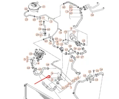 VAG AUDI A3 8V radiatoriaus aušinimo skysčio žarnos adapteris originalus 5Q0122291BL