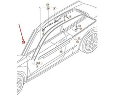 VAG AUDI A3 priekinė dešinioji vandens deflektoriaus juostelė originali 8V3854328C01C