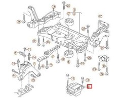 VAG Audi A3 RS3 8P Pavarų dėžės tvirtinimas 8P0199555A NAUJAS ORIGINALUS