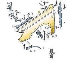 VAG AUDI A3 RS3 Priekinis Kairysis Sparnas 8V0821105F Naujas Originalus