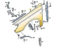 VAG AUDI A3 RS3 Priekinis Kairysis Sparnas 8V0821105F Naujas Originalus