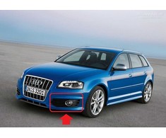 VAG AUDI A3 S3 08-12 FL kairės pusės priekinio bamperio rūko žibinto grotelės originalios 8P0807681P9B9