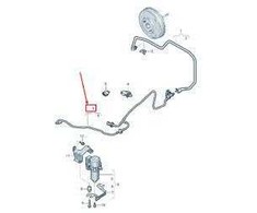 VAG Audi A3 S3 8V 2019 Benzinas Vakuuminė Linija Vamzdžio Žarna Originali 5Q0612041BF
