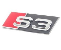 VAG AUDI A3 S3 priekinės grotelės Chrome S3 emblema su ženkliuku originali 8P0853736A2ZZ