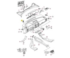 VAG AUDI A3/S3/RS3 LHD priekinis prietaisų skydelis N/S kairė oro ventiliacijos anga originali 8V18197936PS