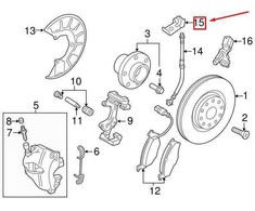 Vag Stabdžių Žarnos Laikiklis Volkswagen Jetta Golf Passat Originalus 1K0611842D
