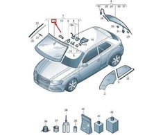 VAG AUDI A3 SPORTBACK 8V PRIEKINIS VIRŠUTINIS LANGO APDAILA 8V3853306 NAUJAS ORIGINALUS