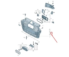 VAG AUDI A3 Sportback 8V Radiatoriaus grotelės Originalios 8V4853597AQ3FZ 8V4853597AQ 3FZ