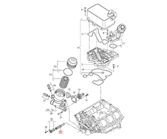 VAG AUDI A4 A5 A5 A6 A6 A7 A8 Q5 Q7 VW PASSAT termostatas originalus 059115201B