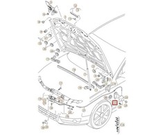 VAG AUDI A4 A5 A5 A6 A6 A7 Q5 RS5 variklio dangčio atleidimo rankena juoda 8T2823533C4PK originali