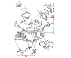 Vag Audi A4 A6 Kairysis Viršutinio Gaubto Dangtelis Originalus 3C0941607H