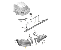 VAG Audi A4 Avant S4 Quattro 8W2 8W5 LED galinis kairės pusės žibintas originalus 8W9945091AD