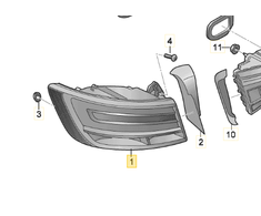 VAG Audi A4 Avant S4 Quattro 8W2 8W5 LED galinis kairės pusės žibintas originalus 8W9945091AD