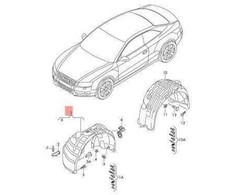 VAG Audi A4 Avant S4 Ratų Apdailos Apsauga Kairė Originali 8K0821133