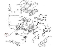 VAG AUDI A4 B6 B7 B7 CABRIOLET Kairės N/S sėdynės reguliavimo svirtis