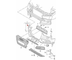 VAG Audi A4 B8 Priekinis buferis 8K0807065FGRU 8K0807065F GRU NAUJAS ORIGINALUS