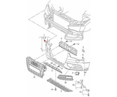 VAG Audi A4 B8 Priekinis buferis 8K0807065FGRU 8K0807065F GRU NAUJAS ORIGINALUS