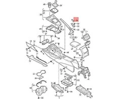 VAG AUDI A4 B9 Centrinės konsolės daiktadėžės įdėklas RHD originalus 8W28633014PK