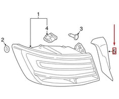 VAG AUDI A4 B9 galinio žibinto lempos apdailos detalė galinė dešinė originali 8W5945254
