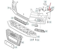 VAG Audi A4 B9 priekinis bamperis kairėje pusėje, pneumatinis įtaisas originalus 8W0121763
