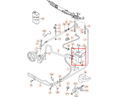 VAG Audi A4 Quattro 02-09 vairo stiprintuvo rezervuaras originalus 8E0422371B