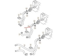 VAG Audi A4 Quattro viršutinė šildymo žarna grąžinimo - branduolys į vandens vamzdį REIN 8E1819373R NAUJA