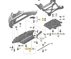 VAG Audi A4/S4 B8 2008-2011 variklio apsauga originali 8K1863821D