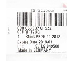 VAG AUDI A4 S4 B8 bagažinės dangtis S4 2015 emblema originali 8D0853737G2ZZ