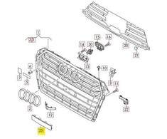 VAG Audi A4 S4 Priekinio valstybinio numerio ženklo laikiklis originalus 8W0807287ARP5