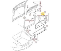 VAG Audi A5 8T bagažinės lentynos remonto rinkinys Lentynos dangčio kepurė originali 8T8898083