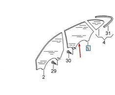 VAG Audi A5 8T Galinis Dešinysis Tamsintas Durų Stiklas 8T8845206C NAUJAS ORIGINALUS