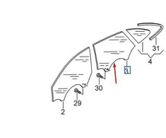 VAG Audi A5 8T Galinis Dešinysis Tamsintas Durų Stiklas 8T8845206C NAUJAS ORIGINALUS