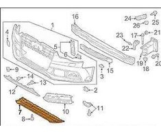 VAG Audi A5 8T Priekinio Bamperio Apatinis Apsauginis Dangtelis 8T0807611 NAUJAS ORIGINALUS