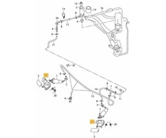 VAG AUDI A5 S5 07-16 priekinių žibintų ploviklio dangtelio tvirtinimo gnybtas, dešinysis, originalus 8T0955636